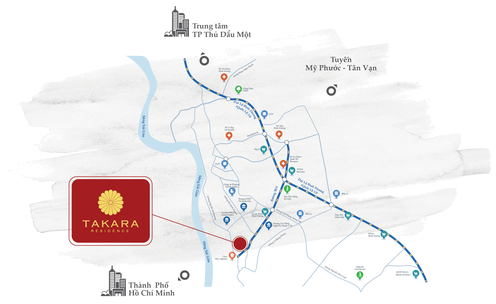 Vị trí dự án Takara Residence